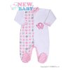 Kojenecký overal New Baby Sloník bílo-růžový