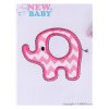 Kojenecký overal New Baby Sloník bílo-růžový