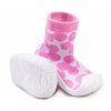 YO Ponožky s gumovou podrážkou ponožkoboty dívčí bílo růžové 1