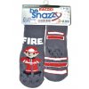 BeSnazzy protiskluzové ponožky pro zdravé lezení a první krůčky chlapecké (šedé hasič)