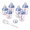 Tommee Tippee novorozenecká startovací sada Girl modrárůžová (6x lahvička, kartáč, šidítko) (1)