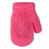 BeSnazzy pletené dětské rukavičky zateplené s obrázkem dívčí 10cm (tmavě růžové)