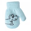 BeSnazzy pletené dětské rukavičky zateplené s obrázkem chlapecké světlemodré