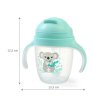 BabyOno netekoucí hrneček s brčkem a závažím, 240ml tyrkysový (6)