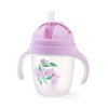 BabyOno netekoucí hrneček s brčkem a závažím, 240ml růžový (5)