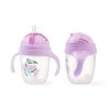 BabyOno netekoucí hrneček s brčkem a závažím, 240ml růžový (7)