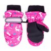 YO Dětské zimní lyžařské rukavice, palčáky dívčí (růžový jednorožec)