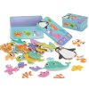 Puzzle v plechové krabičce mořská zvířátka 25 dílků (4)