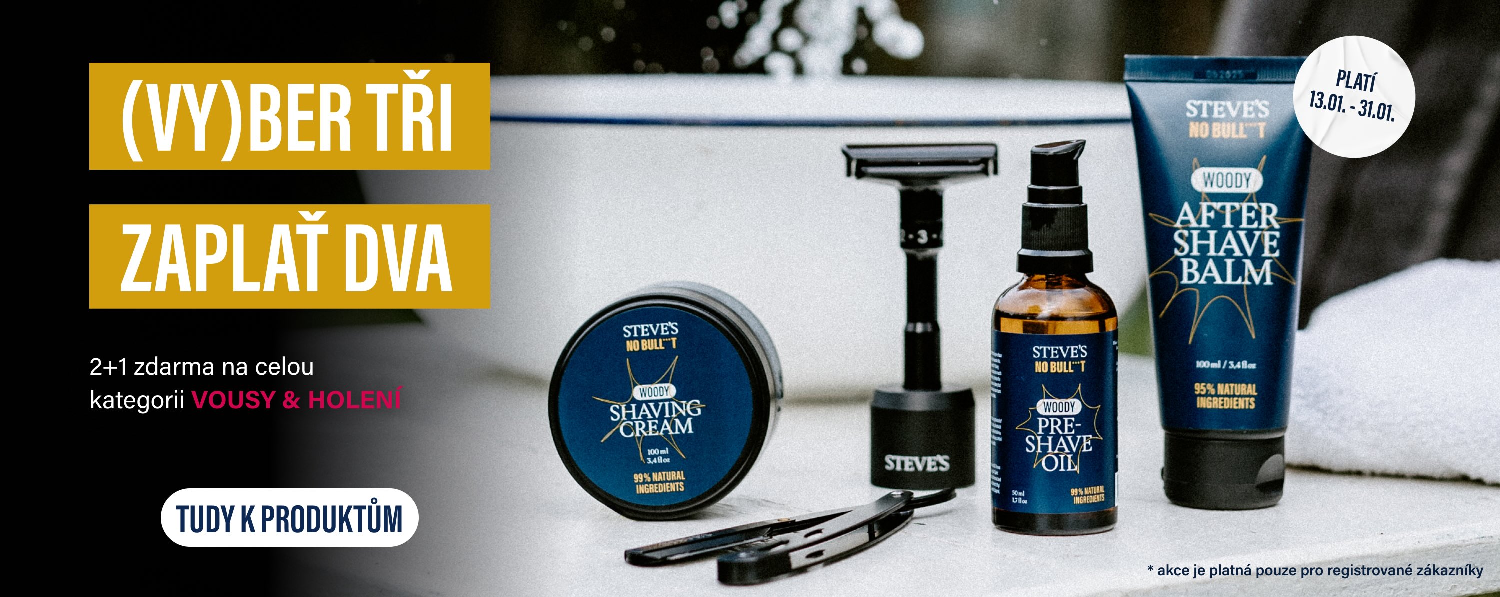 Akce 2+1 vousy a holení