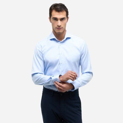 Světle modrá košile ETERNA Cover Shirt (6)