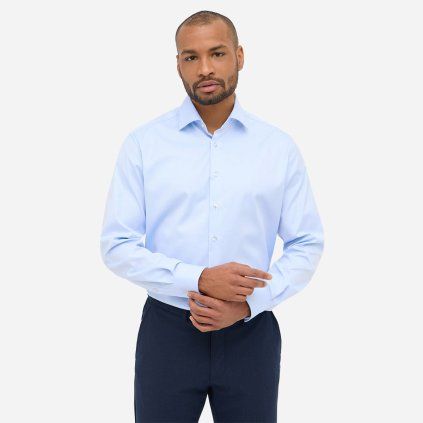 Světle modrá košile ETERNA Cover Shirt (5)