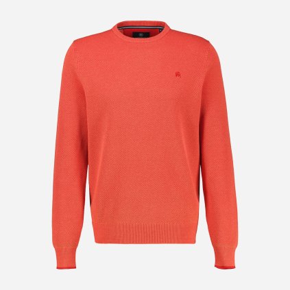 Oranžová mikina so štruktúrou LERROS (3)