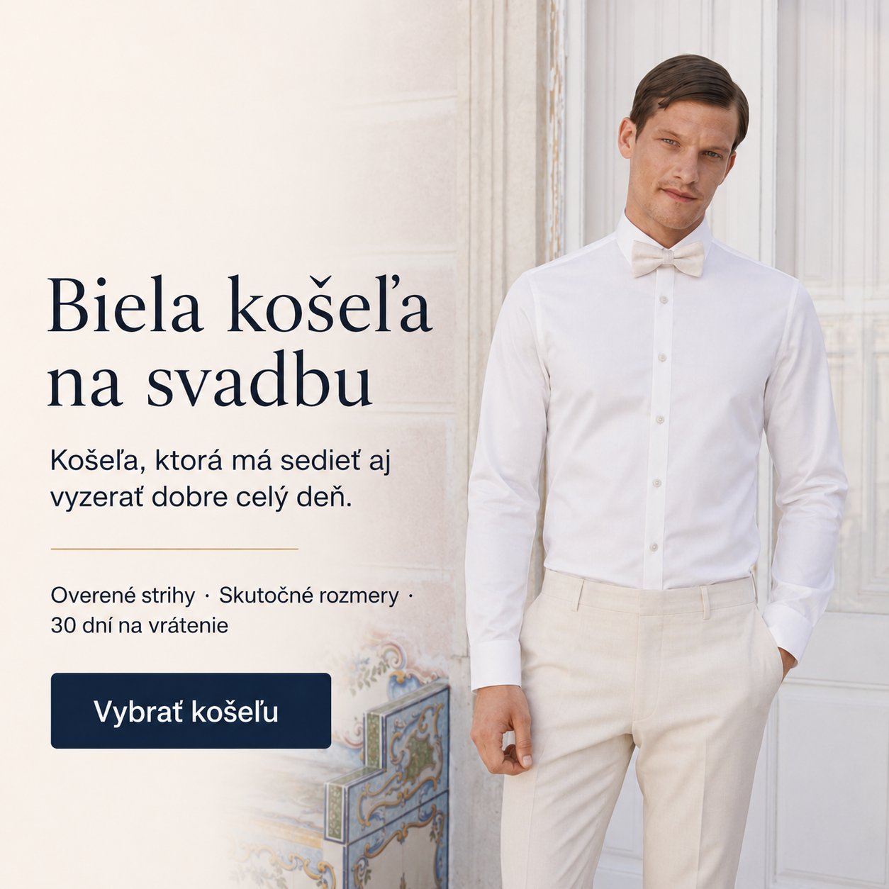 Pánske košele na svadby, oslavy, promócie