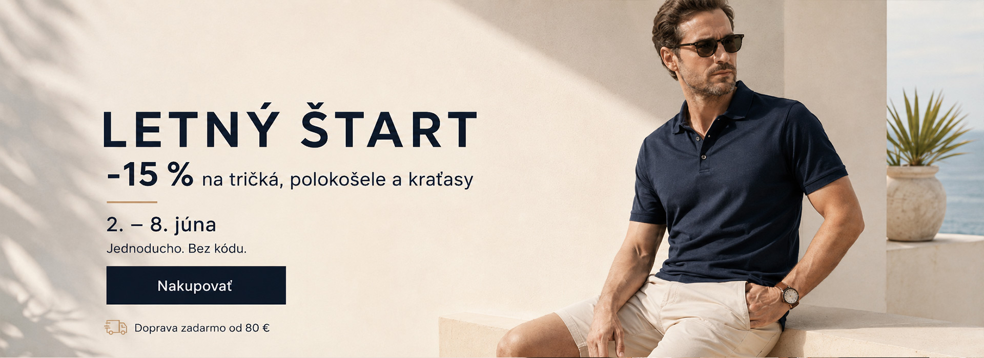 Letný štart - tričká, polokošele, kraťasy so zľavou - 15 %