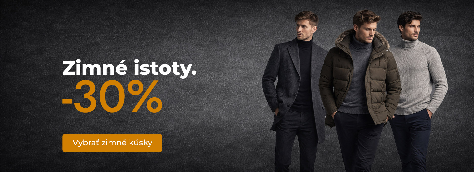 Zimný výpredaj - pánske bundy, košele, svetre a iné za výhodné ceny. Kvalitné značky OLYMP, ETERNA, CASAMODA