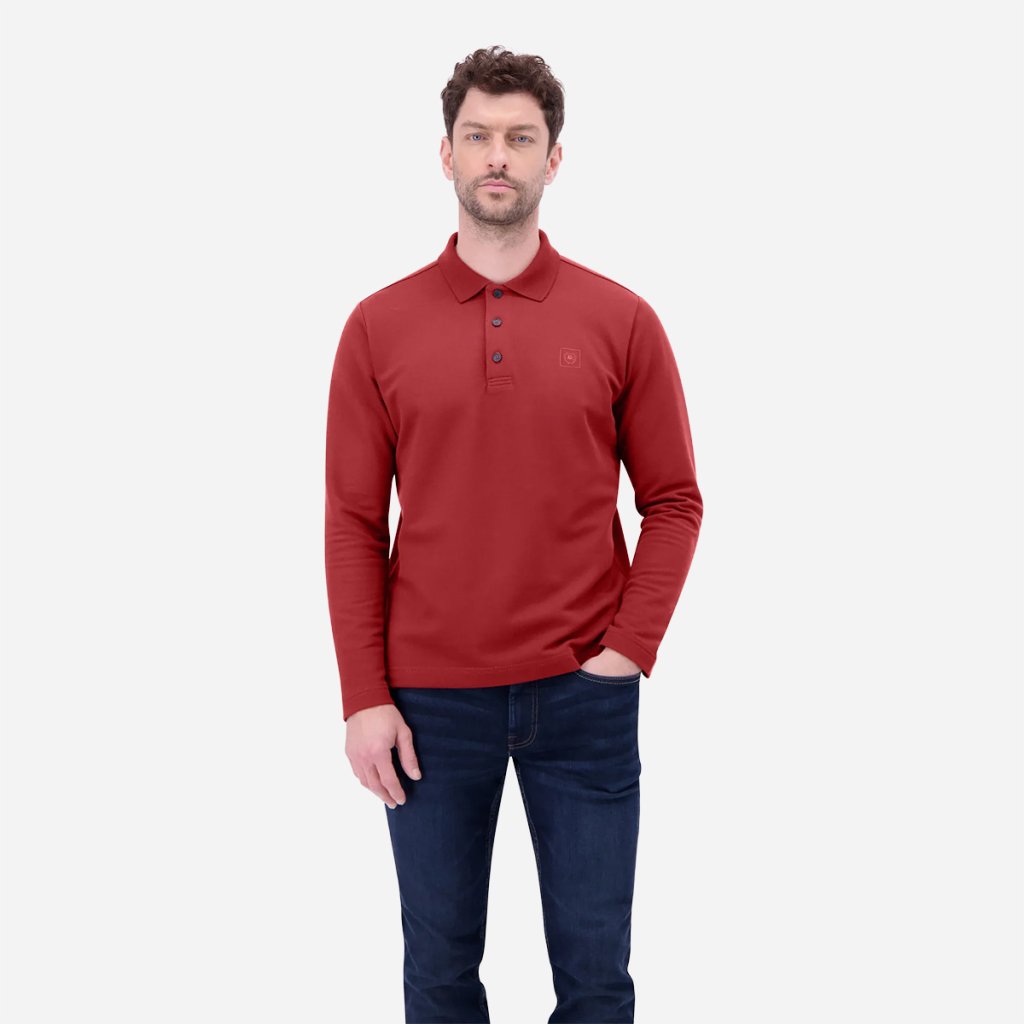 Bordová polokošeľa LERROS