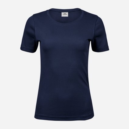 Tmavomodré dámske tričko Tee Jays (5)