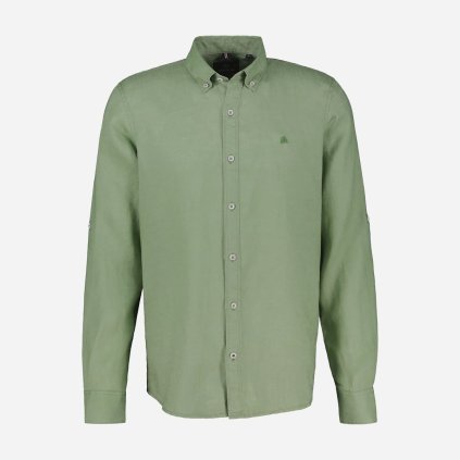 Zelená ľanová košeľa LERROS (2)