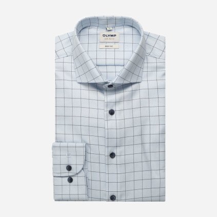 Modrá košeľa OLYMP Body Fit (5)