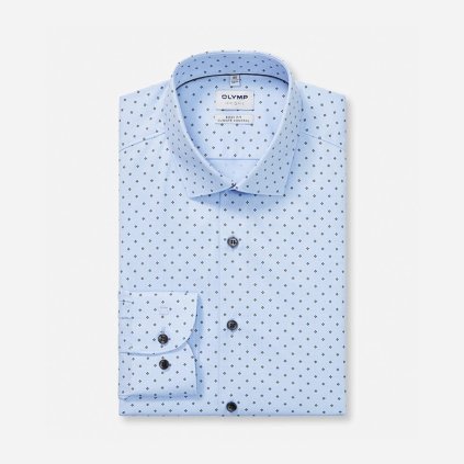 Modrá vzorovaná košeľa OLYMP (5)