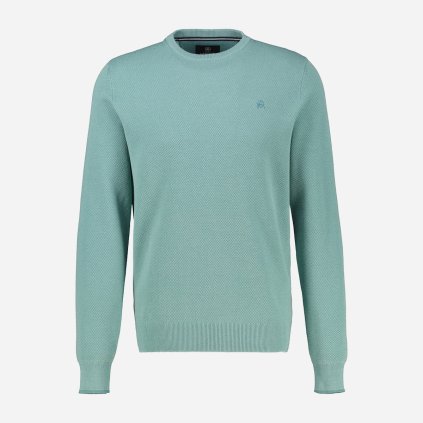 Tyrkysová mikina so štruktúrou LERROS (4)