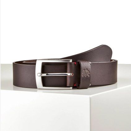 tmavohnedy kozeny opasok