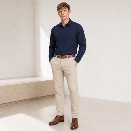 OLYMP styling s chinos nohavicami