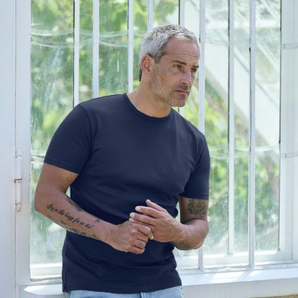 Modré extra slim fit tričko