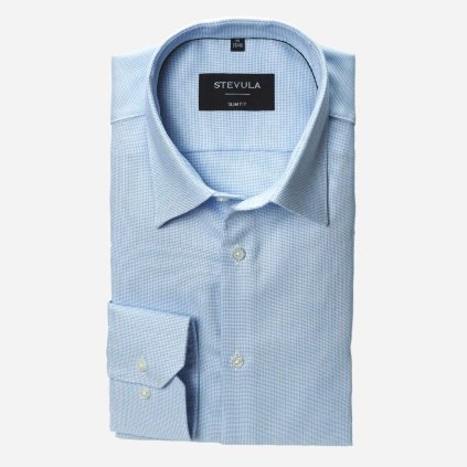 Svetlomodrá košeľa so štruktúrou, Slim fit