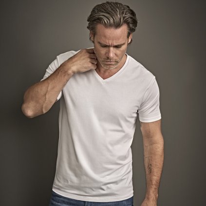 Biele Slim fit tričko Tee Jays