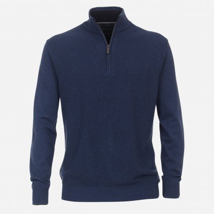 Modrý sveter na zips CASAMODA
