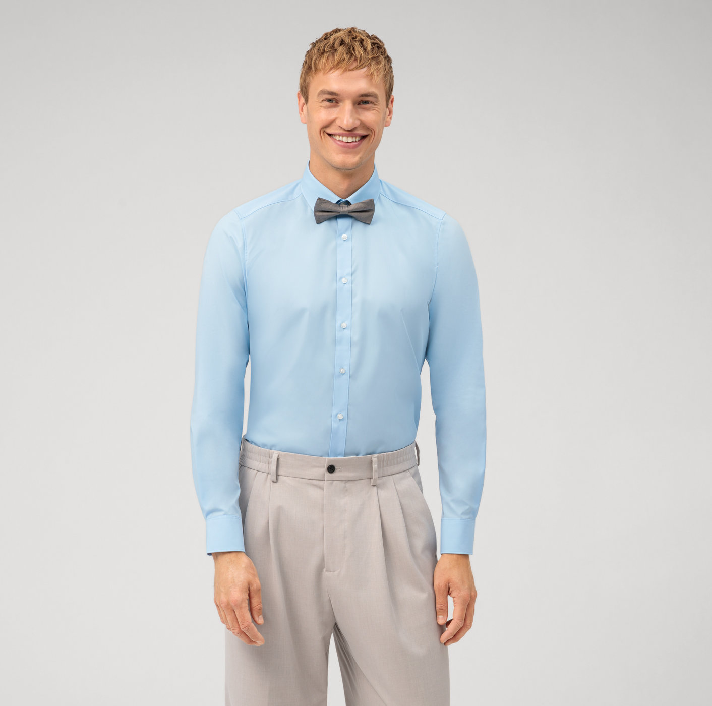 Svetlomodrá pánska košeľa, Body fit  OLYMP Veľkosť: 38 (S)