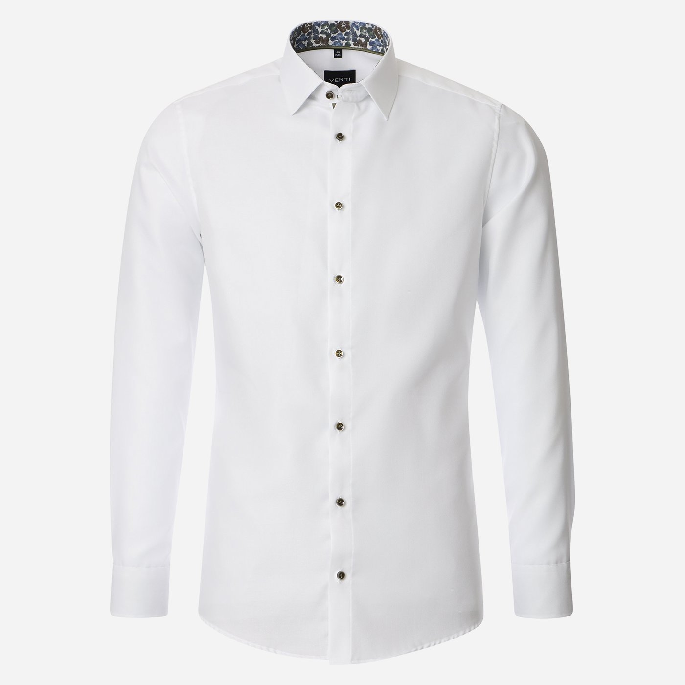 Biela pánska košeľa, Modern (Slim) fit  VENTI Veľkosť: 42 (L)
