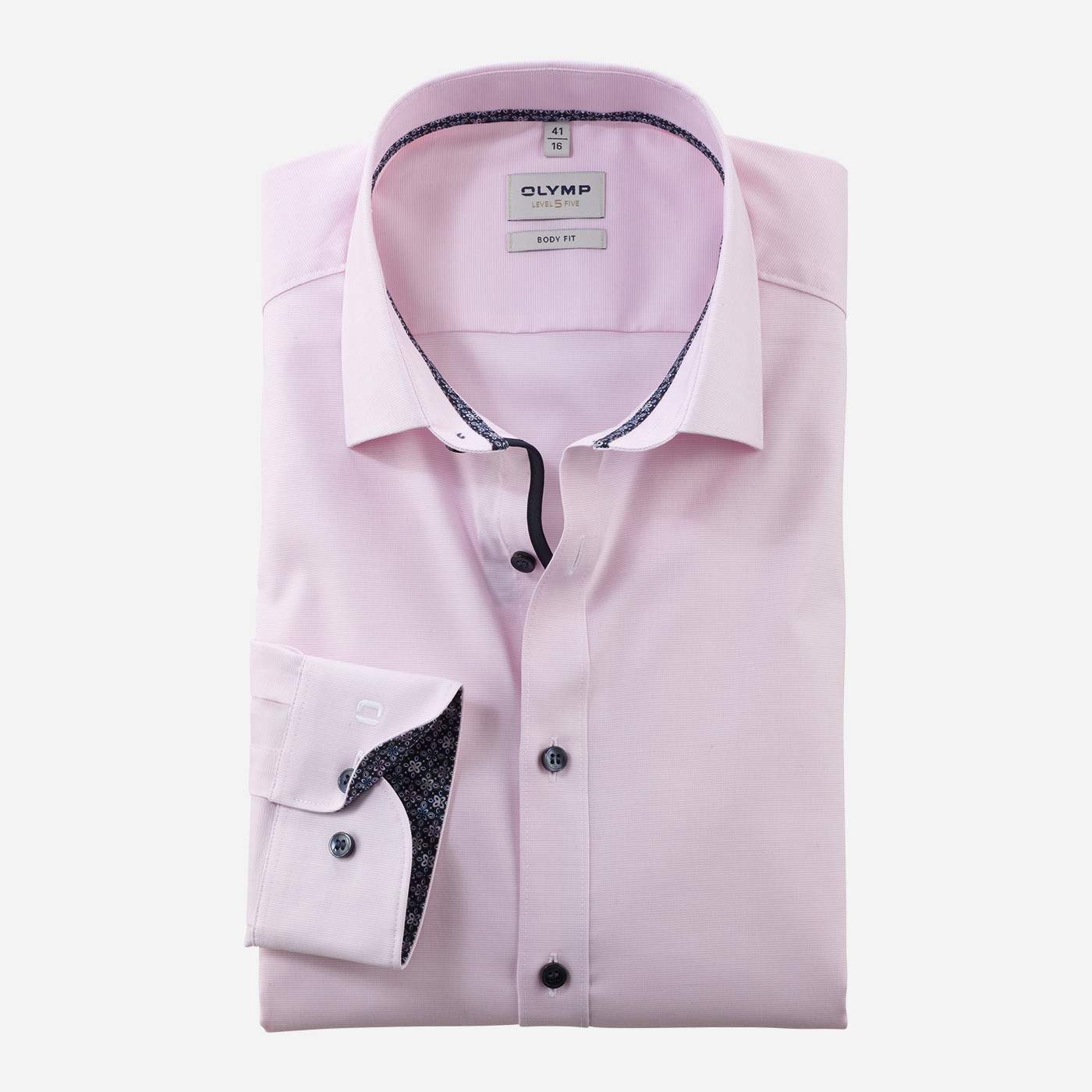Ružová pánska košeľa, Body fit  OLYMP Veľkosť: 45 (XXL)
