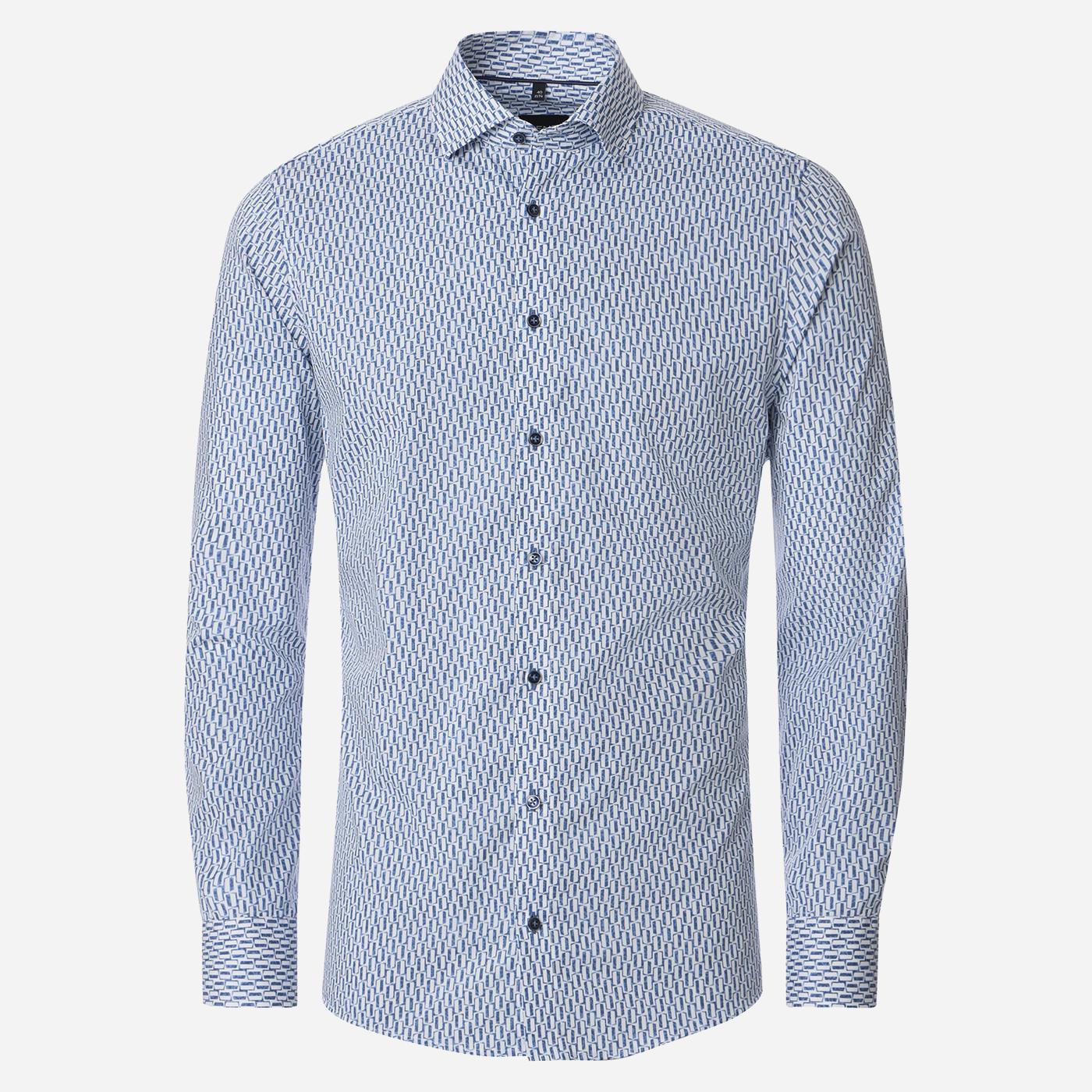 Modro-biela vzorovaná košeľa, Modern fit  VENTI Veľkosť: 40 (M)