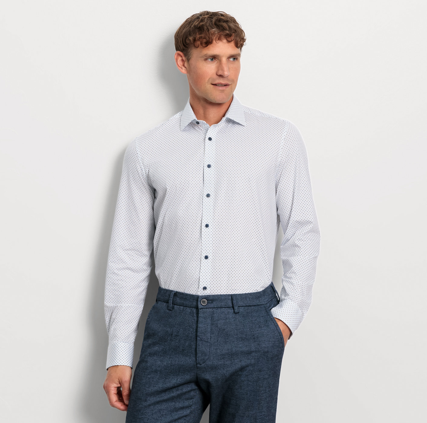 Pánska košeľa Level 5, 24/Seven, Body fit  OLYMP Veľkosť: 42 (L)