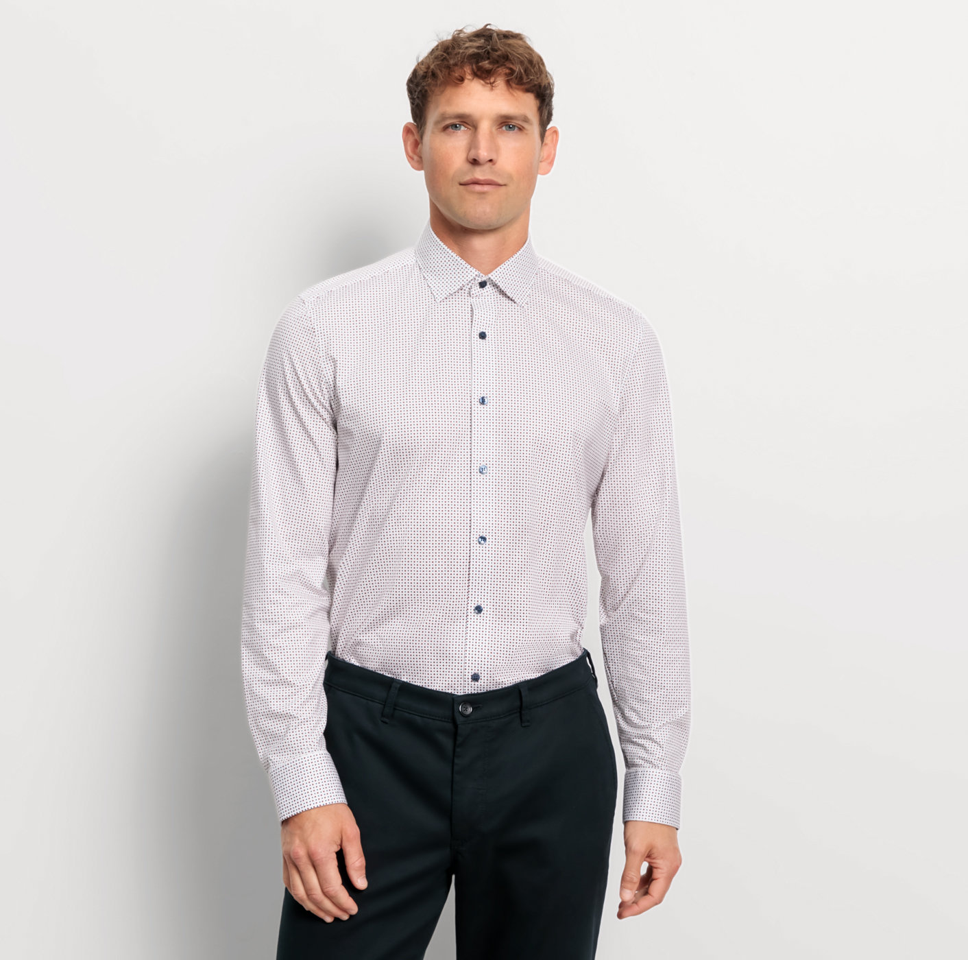 Pánska košeľa Level 5, 24/Seven, Body fit  OLYMP Veľkosť: 39 (M)