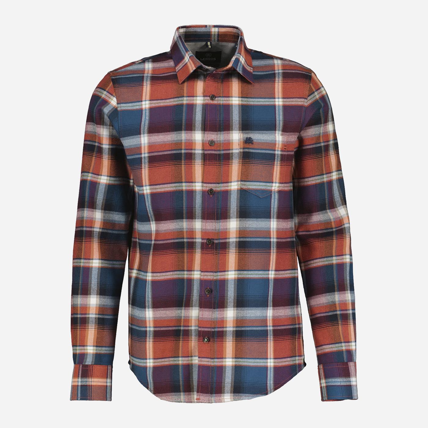 Károvaná pánska košeľa  LERROS Veľkosť: XXL