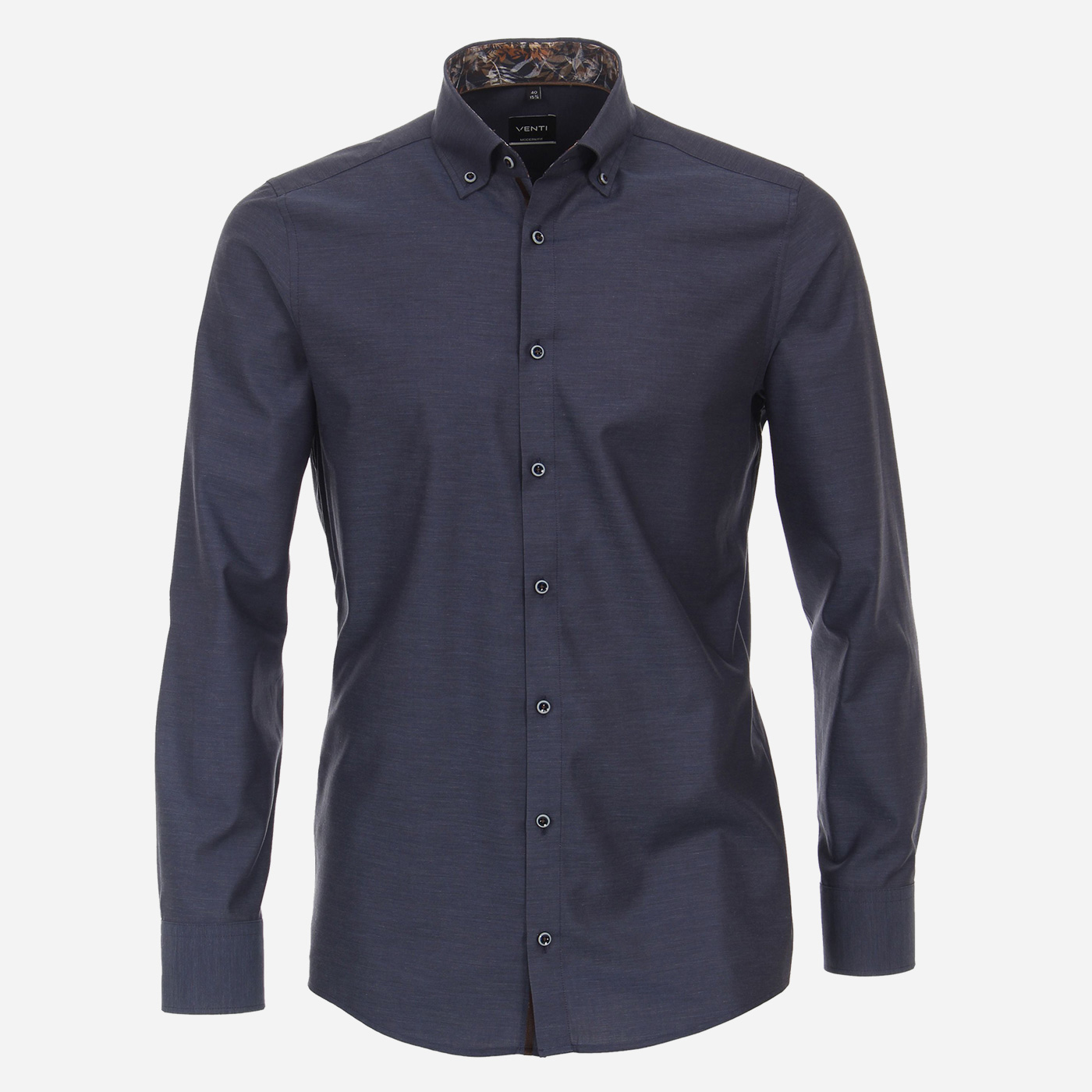 Modrá pánska košeľa, Slim fit  VENTI Veľkosť: 44 (XL)