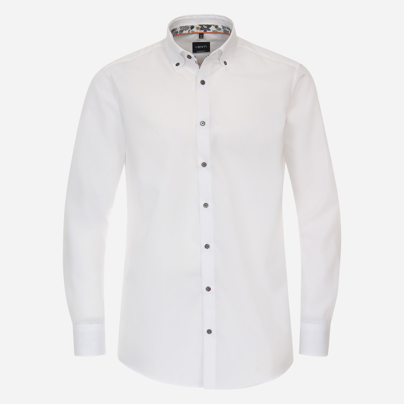 Biela pánska košeľa, Non-iron, Slim fit  VENTI Veľkosť: 39 (M)
