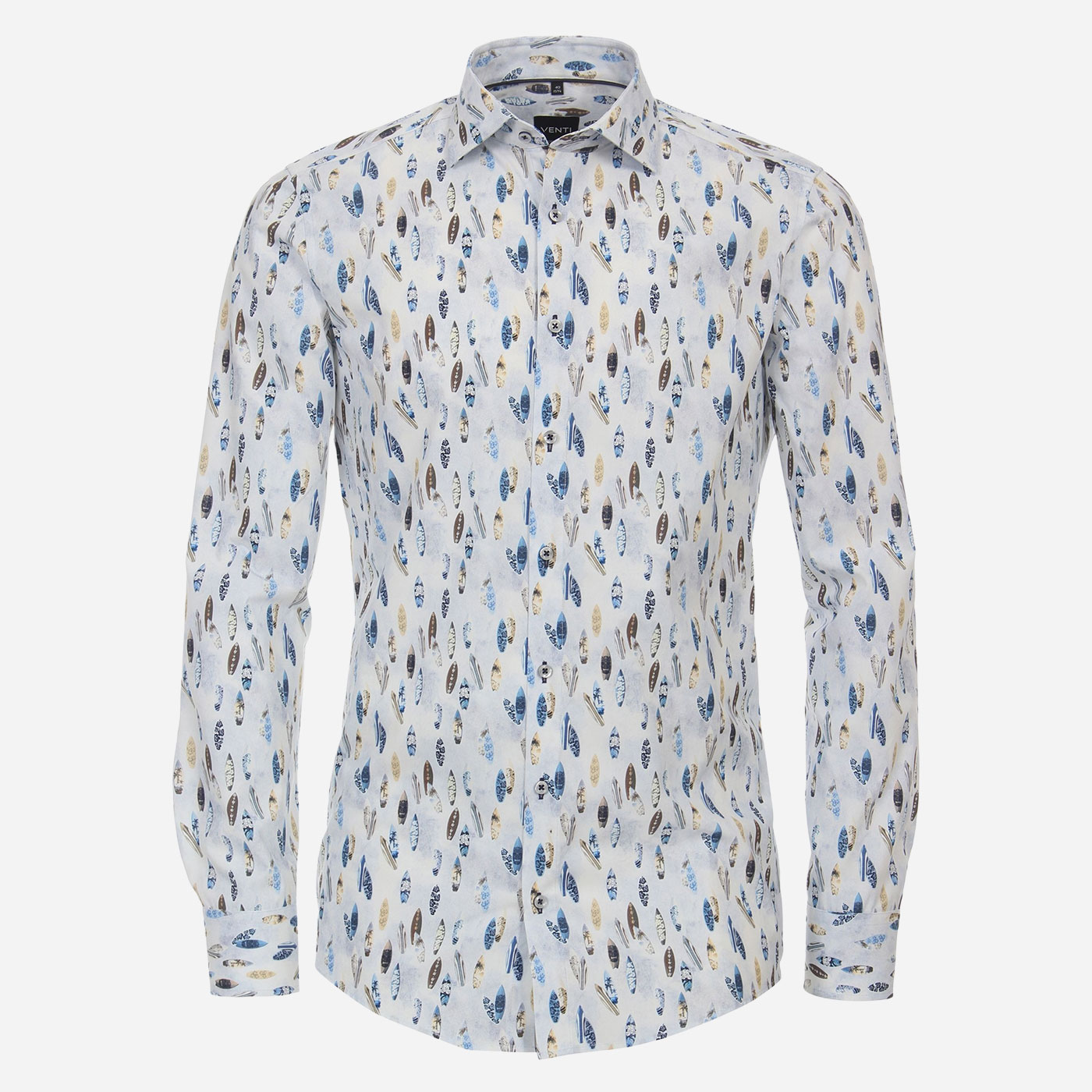 Pánska košeľa s printom, Slim fit  VENTI Veľkosť: 40 (M)