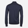Tmavomodrý merino sveter TEE JAYS na zips zozadu