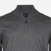 Sivý merino sveter TEE JAYS na zips golier