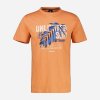 Oranžové bavlnené pánske tričko LERROS (3)