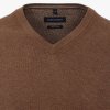 Hnedý sveter výstrih do V