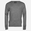 Sivý merino sveter TEEJAYS