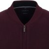 Bordový cardigan golier