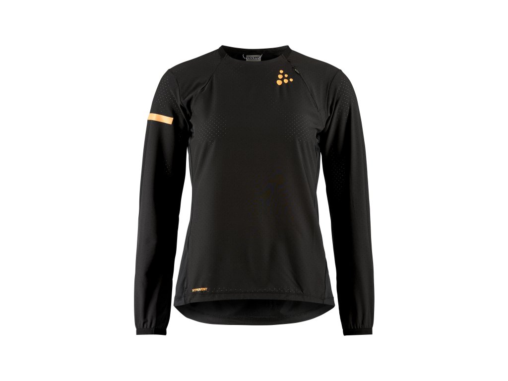 W Triko CRAFT PRO Hypervent LS Wind 2 (Velikost XS, Barva černá)
