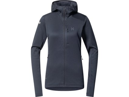 W Mikina Haglöfs L.I.M Mid Fast Hood dámská (Velikost XS, Barva černá)
