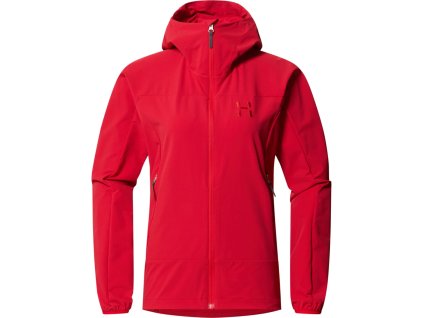 W Bunda Haglöfs Rosson softshell dámská (Velikost XS, Barva červená)